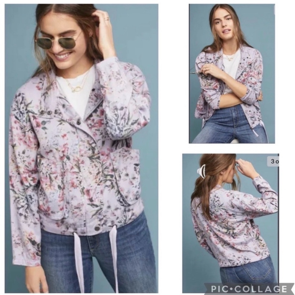 Anthropologie Marrakech Darcy Camo Floral Light-Weight Jacket